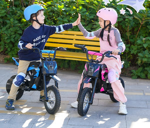 CarKiddo | Elektrischer Minicrosser 24V - Blau/Orange