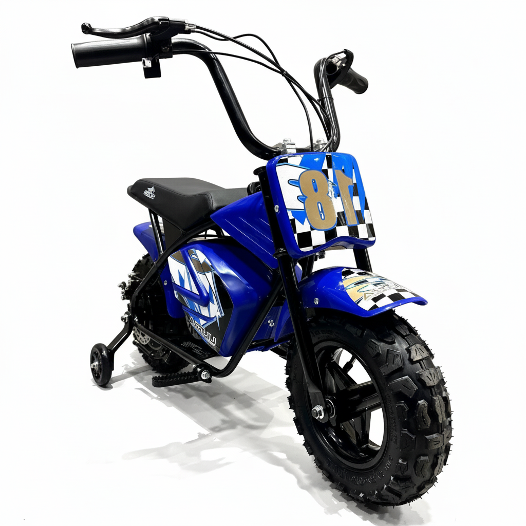 CarKiddo | Elektrisches Crossbike Monkey - Blau | Max. 16 km/h