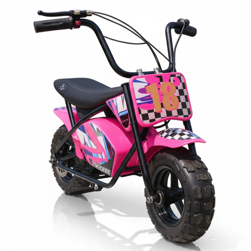 CarKiddo | Elektrisches Crossbike Monkey - Pink | Max. 16 km/h