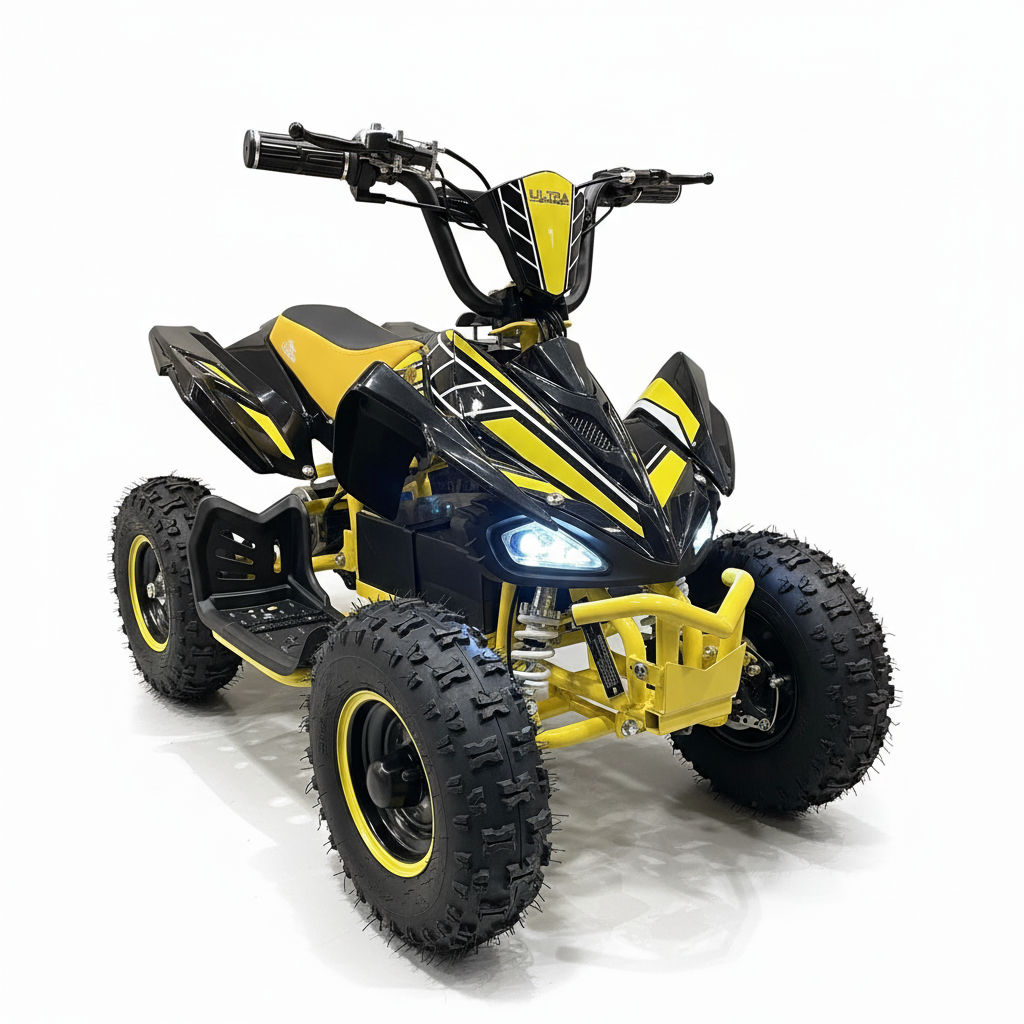 CarKiddo | Elektrisches Kinderquad EVO 1000W - Gelb | Max. 30 km/h