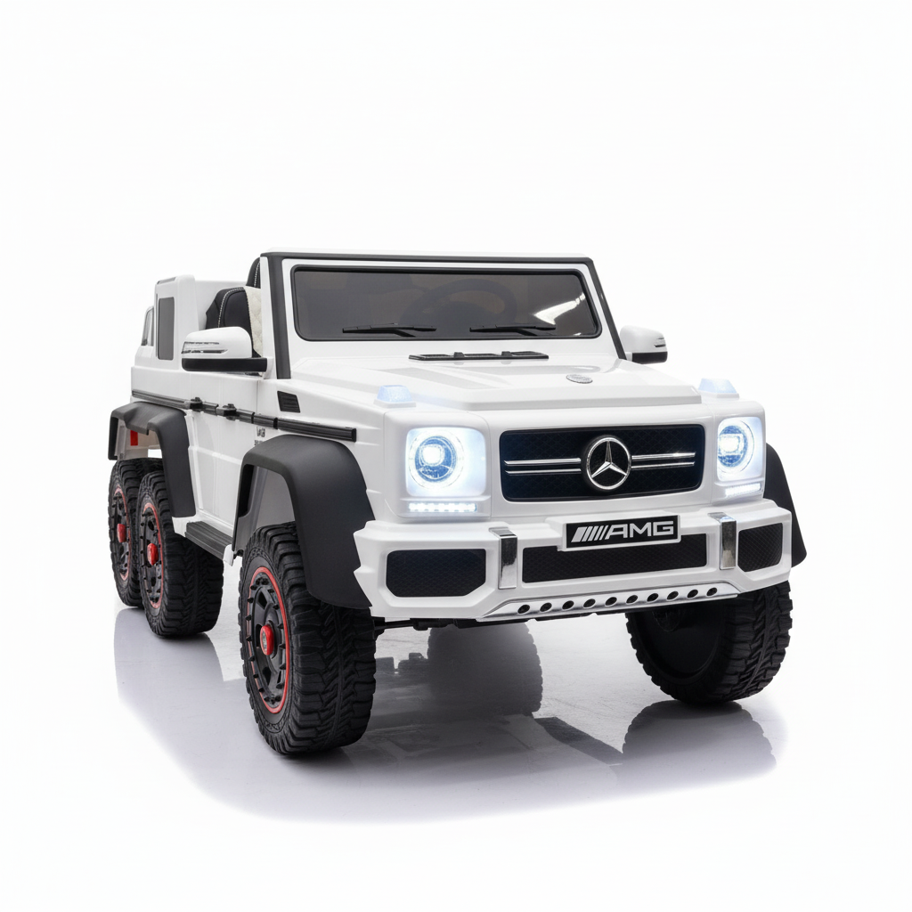 Mercedes G63 AMG 6x6 | Elektro Kinderauto 1-Sitzer - Weiß