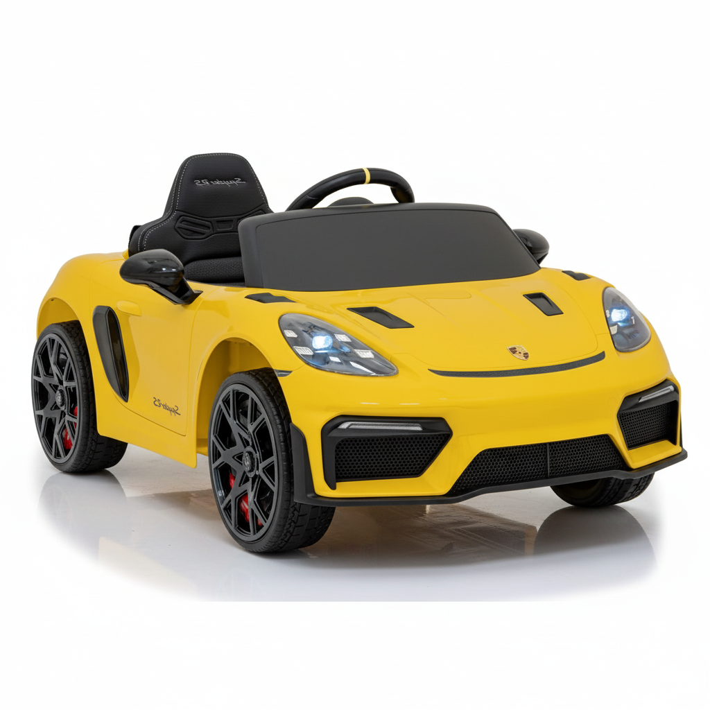 Porsche 718 RS Spyder | Elektrisches Kinderauto - Gelb