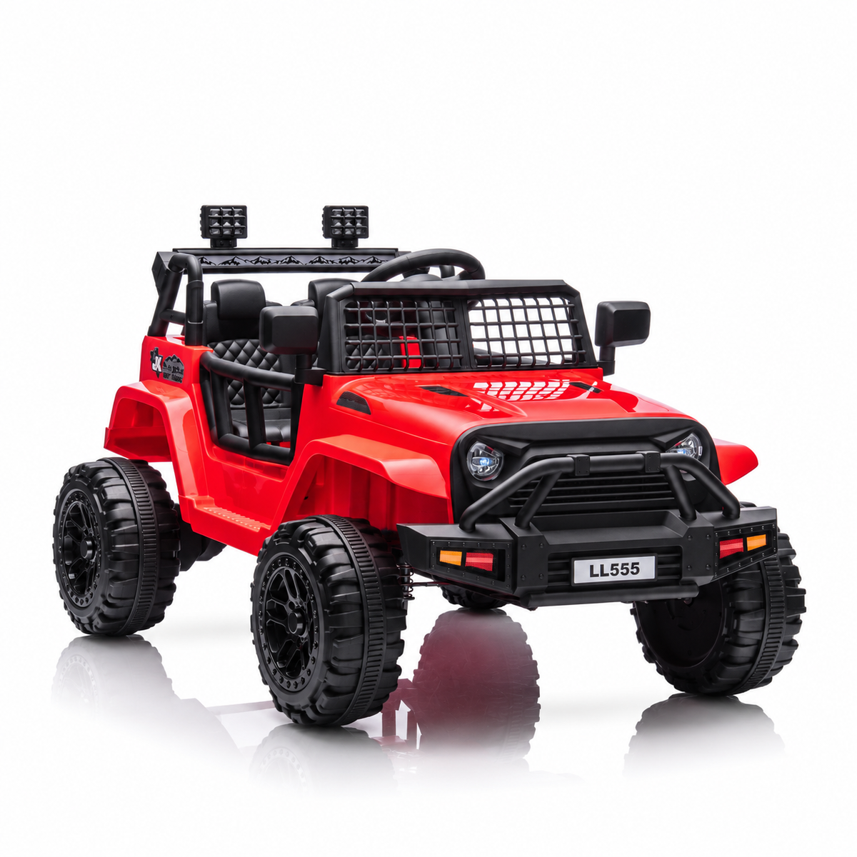CarKiddo | Elektrischer Kinderjeep Jungle – Rot FULL-Option