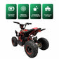 CarKiddo | Elektrisches Kinderquad EVO 1000W - Rot