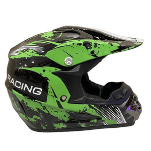 CarKiddo | Kinder-Motocross-Helm - Grün