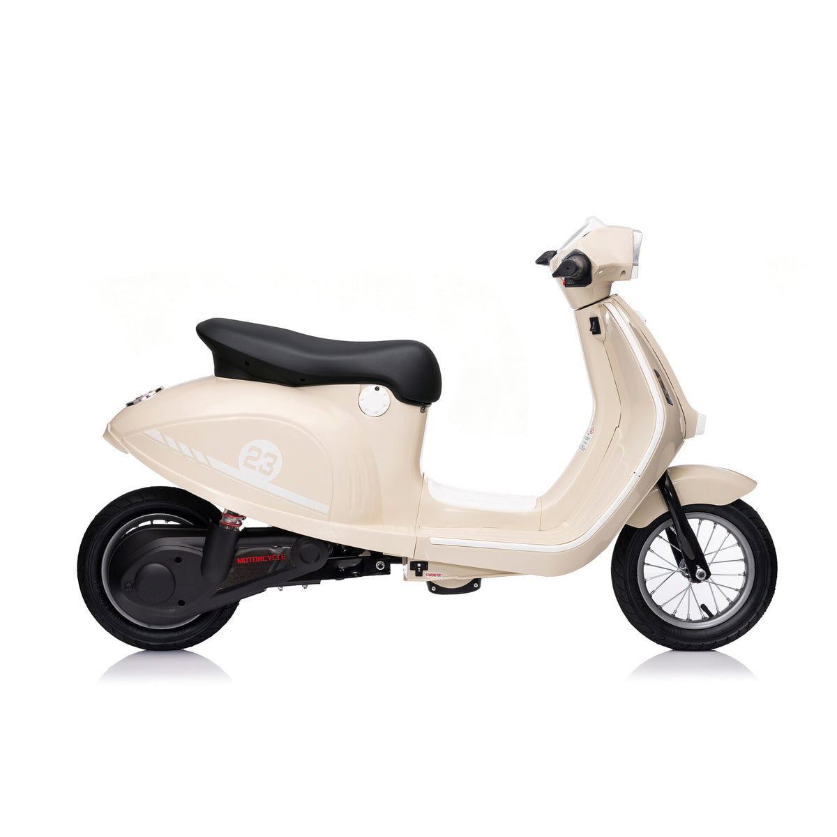 Elektrischer Kinderroller 24V 350W Beige - Rechte Seitenansicht
