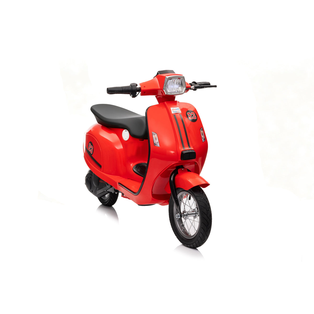 Elektrischer Kinderroller 24V 350W Rot - Vorderansicht von rechts