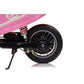 Elektrischer Kinderroller 24V 350W Rosa - Hinterrad und Federung