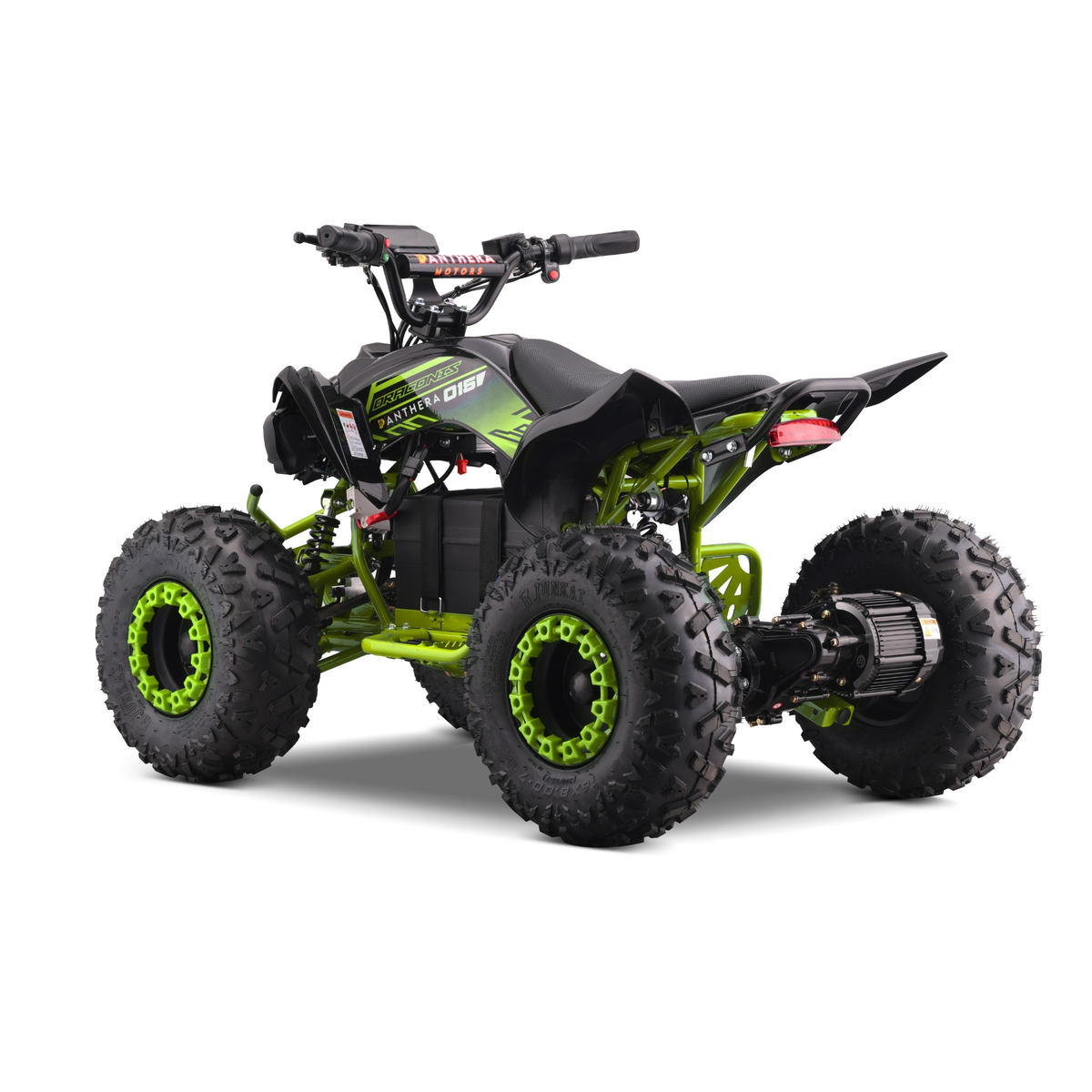 Panthera Leo elektrische kinderquad 1200W 48V in groen, schuin van achteren