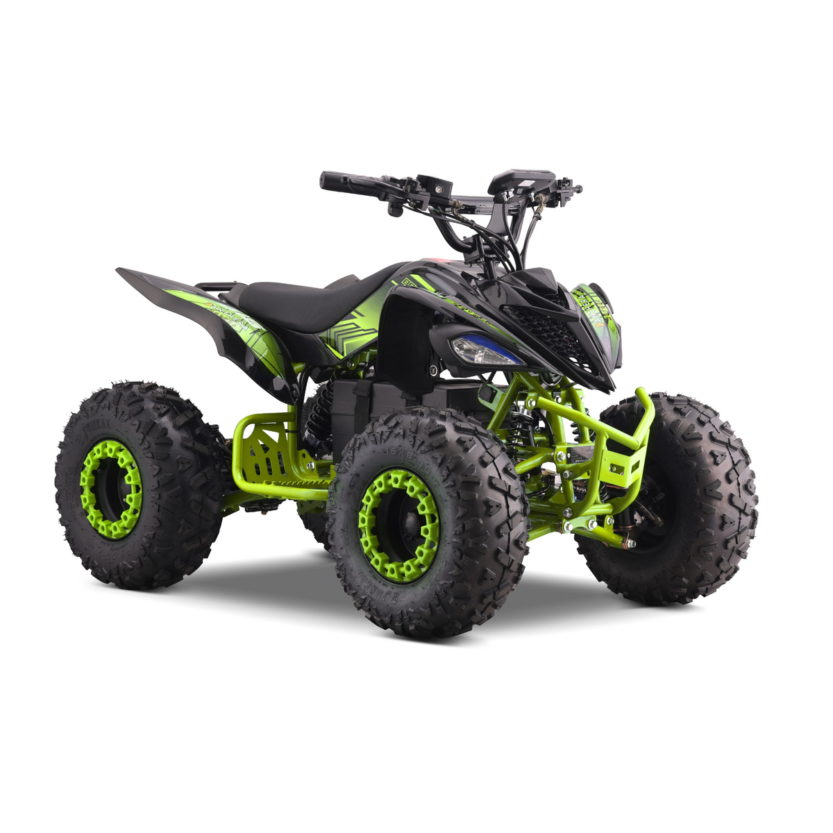 Panthera Leo elektrische kinderquad 1200W 48V in groen, schuin van voren