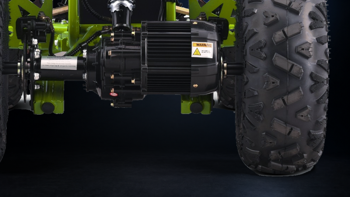 Detail des bürstenlosen Antriebs von Panthera Leo | Elektrische kinderquad 1200W 48V - Groen