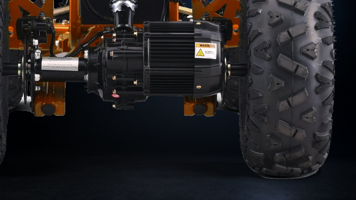 Detail des bürstenlosen Antriebs von Panthera Leo | Elektrische kinderquad 1200W 48V - Oranje