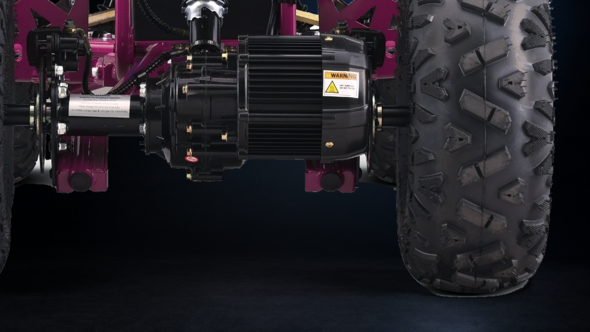 Detail des bürstenlosen Antriebs von Panthera Leo | Elektrische kinderquad 1200W 48V - Roze